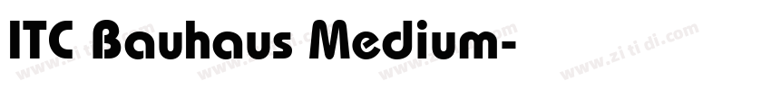 ITC Bauhaus Medium字体转换